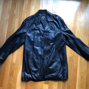 Black Italian leather jacket